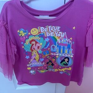 Disney Princess Fuchsia Tee with Castle Graphic